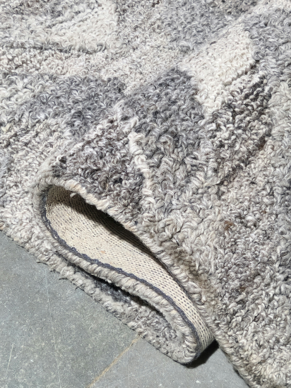 Tufted32 Charcoal Cream Abstract Geometric Living Room Rug