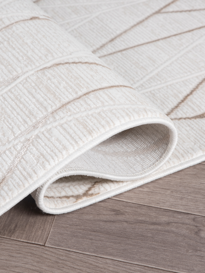 Mosaic Cream Brown Geometric Living Room Rug