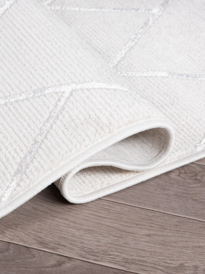 Moonlia Grey Geometric Bedroom Rug