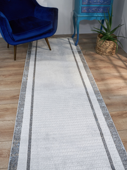 Prairie Grey Bordered Living Room Rug