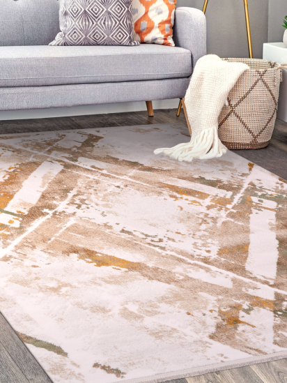 Luminous Geometric Cream & Beige Area Rug