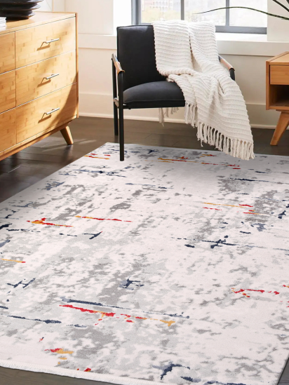 Luminous Multicolour Distressed Living Room Rug