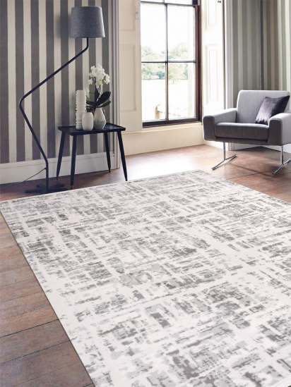 Luminous Cream & Grey Distressed Area Rug