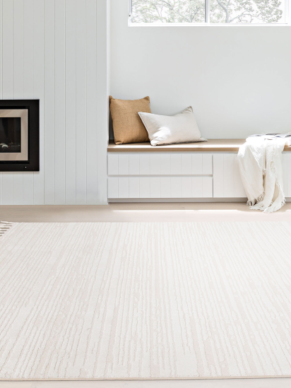 Allure Cream Modern Abstract Area Rug