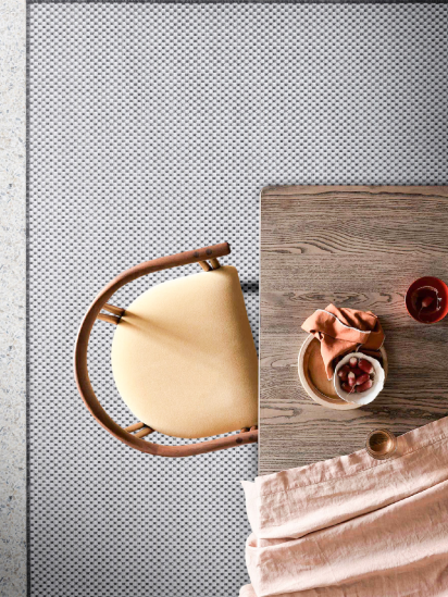 Fesco White Grey Plain Outdoor Area Rug