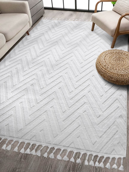 Milta Cream Modern Patterned Living Room Rug