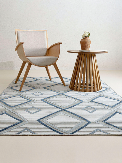 Sandu Grey Blue Modern Geometric Area Rug