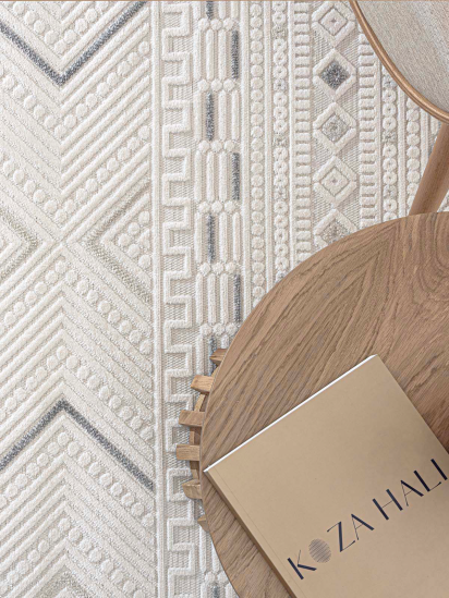 Sandu Cream Grey Bohemian Area Rug