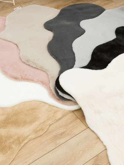 Milena Beige Modern Hide & Skin Rug