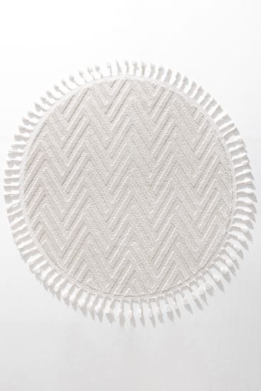 Milta Cream Chevron Living Room Rug
