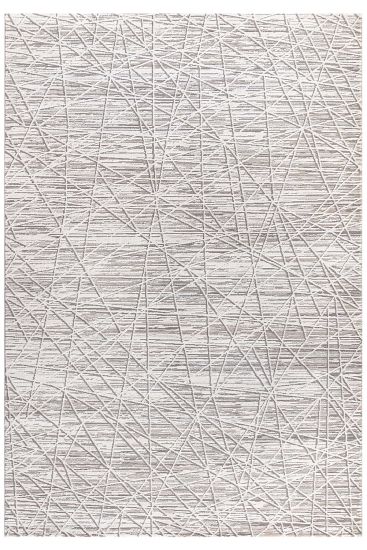 Elegance Cream & Grey Geometric Living Room Rug