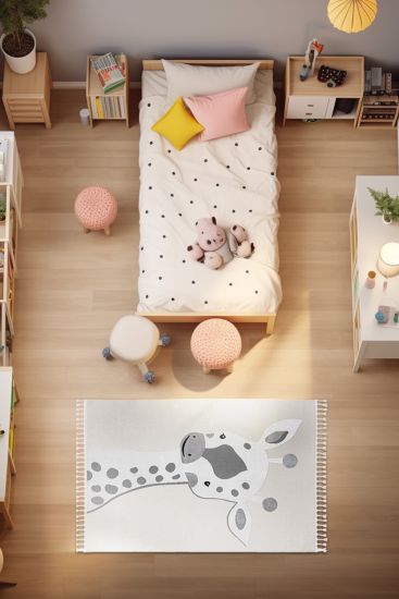 Sparcle Cream Grey Kids Indoor Rug