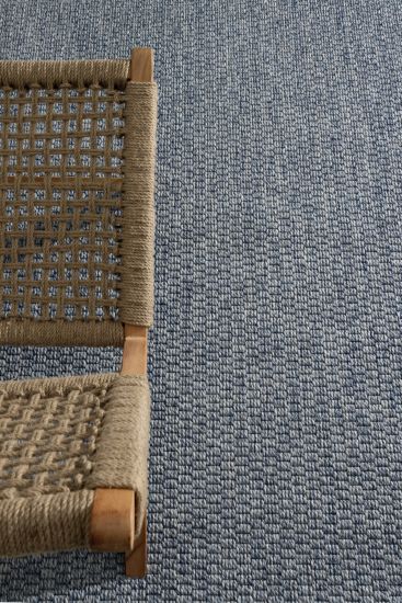 Luft Blue Plain Outdoor Area Rug