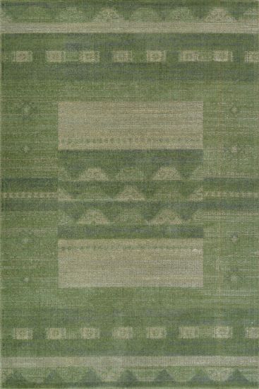 Antik75 Green Patterned Scandi Area Rug
