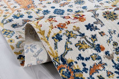 Antiq75 Multicolour Floral Bedroom Rug