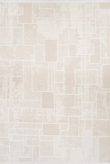 Boyut75 Beige Cream Scandi Area Rug