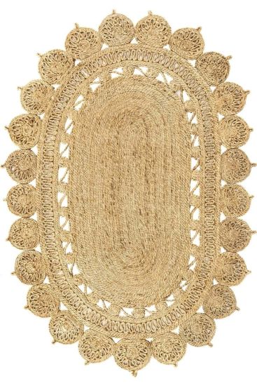 Steptil Brown Jute & Sisal Bohemian Outdoor Area Rug