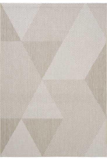 Grande85 Beige White Geometric Outdoor Area Rug