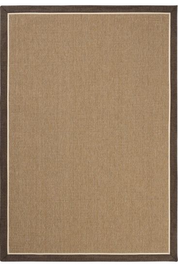 Sisal85 Outdoor Area Rug Brown Bordered Jute & Sisal