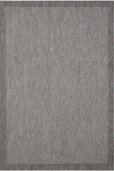Smart85 Grey Cream Jute & Sisal Bordered Outdoor Area Rug