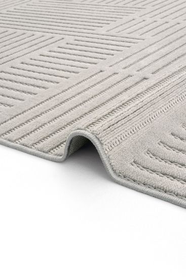 Oliver85 Grey Scandi Geometric Area Rug