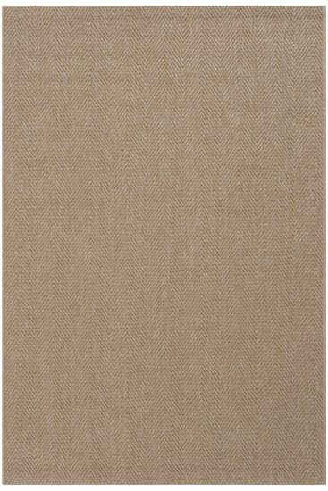 Milano85 Beige Chevron Jute & Sisal Outdoor Area Rug