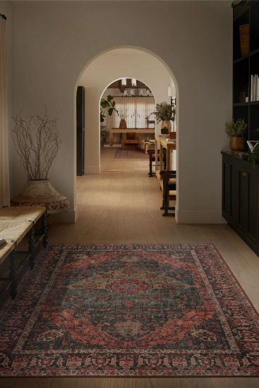 Private85 Red Multicolour Persian & Oriental Bedroom Rug