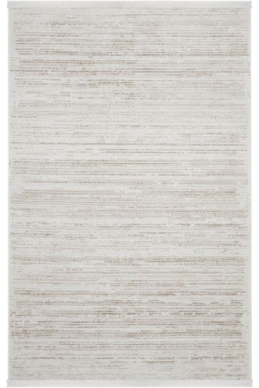Nevada85 Cream Beige Modern Stripes Area Rug