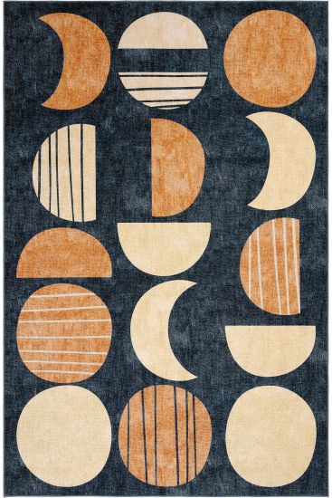 Carnival85 Charcoal Cream Kids Living Room Rug