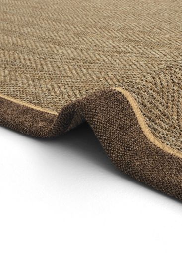Brown Sisal85 Bordered Jute & Sisal Outdoor Area Rug