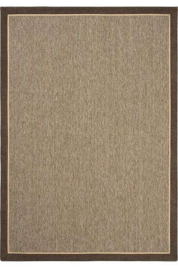 Brown Sisal85 Bordered Jute & Sisal Outdoor Area Rug
