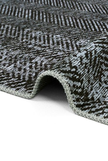 Lumina85 Charcoal Grey Distressed Patterned Area Rug