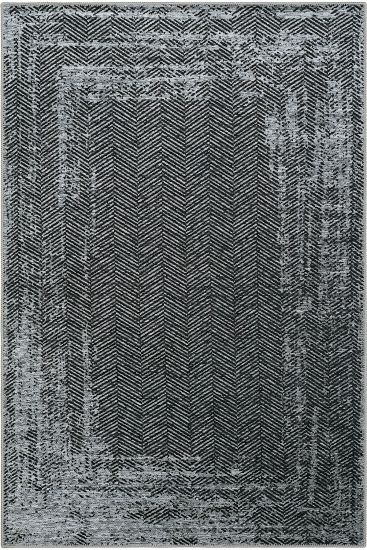 Lumina85 Charcoal Grey Distressed Patterned Area Rug
