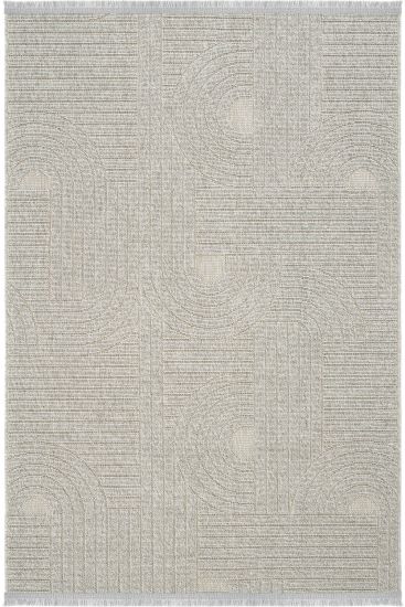 Hasir85 Grey Scandi Plain Outdoor Area Rug