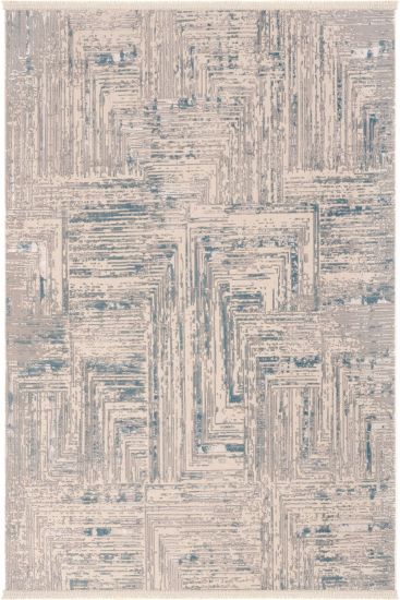 Venedik85 Brown Green Abstract Patterned Bedroom Rug