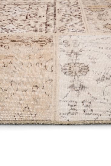 Carnival85 Beige Brown Modern Patchwork Area Rug