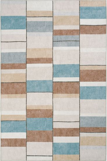 Carnival85 Brown Beige Patchwork Bedroom Rug