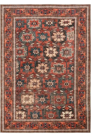 Private85 Red Grey Persian & Oriental Bedroom Rug