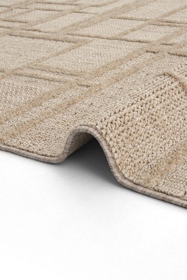 Jerry85 Beige Cream Modern Geometric Living Room Rug