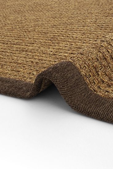 Milano85 Brown Bordered Jute & Sisal Outdoor Area Rug
