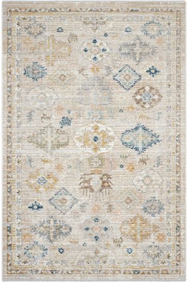 Zaraf85 Beige Multicolour Persian & Oriental Indoor Rug