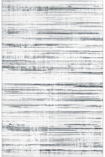 Carnival85 White Grey Abstract Stripes Indoor Rug