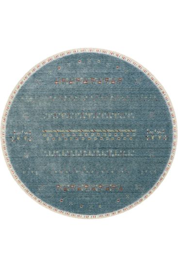 Galata85 Blue Modern Plain Living Room Rug