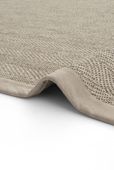Sisal85 Beige Cream Bordered Jute & Sisal Outdoor Area Rug