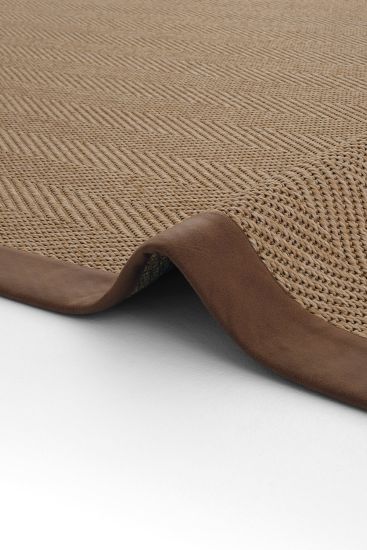 Milano85 Bordered Jute & Sisal Brown Outdoor Area Rug