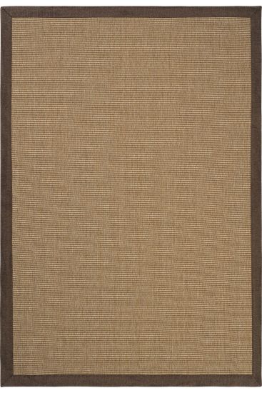 Bordered Jute & Sisal Brown Sisal85 Outdoor Area Rug