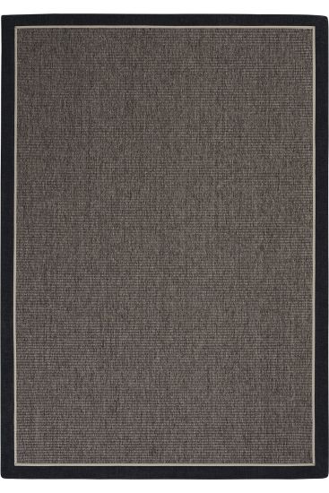 Grey Charcoal Sisal85 Bordered Jute & Sisal Outdoor Area Rug