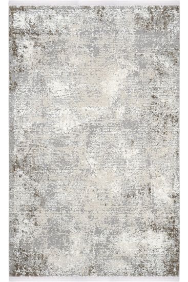 London85 Cream Grey Abstract Living Room Rug