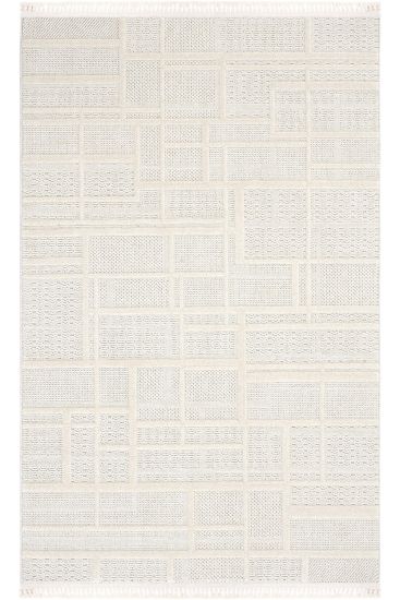 Jerry85 Cream Modern Geometric Area Rug