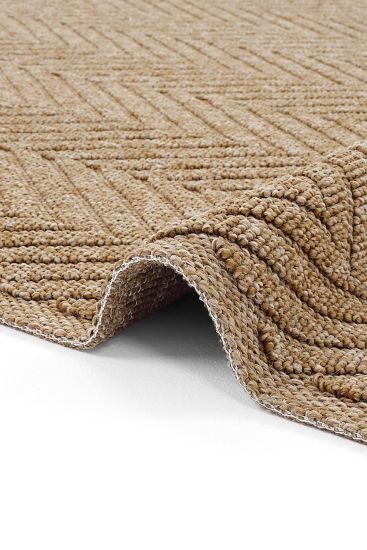 Mirage85 Brown Plain Patterned Outdoor Area Rug